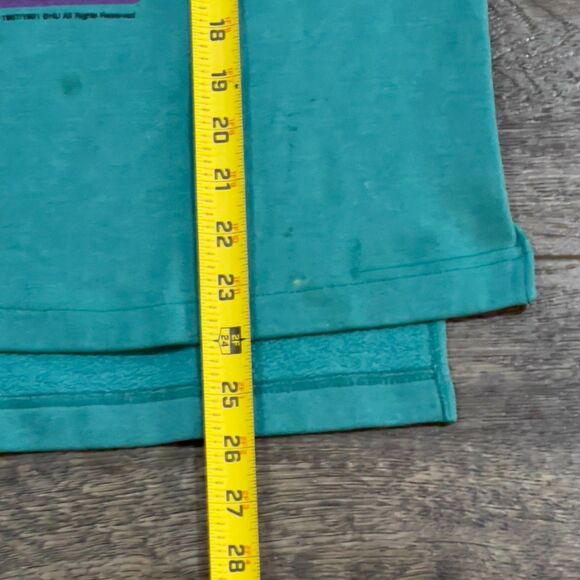 Vintage 80s/90s Ross Beverly Hills University Jaguars Teal Sweatshirt - One Size - Picture 7 of 7